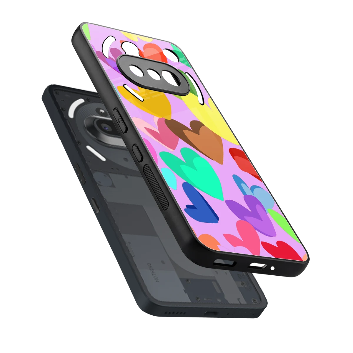 Love Spectrum sleek nothing phone 3a cover with tempered glass back and TPU edges