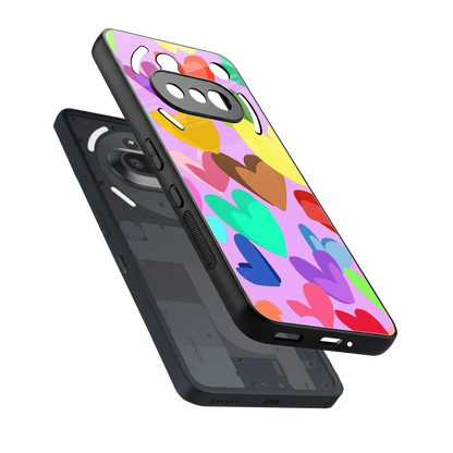 Love Spectrum sleek nothing phone 3a cover with tempered glass back and TPU edges