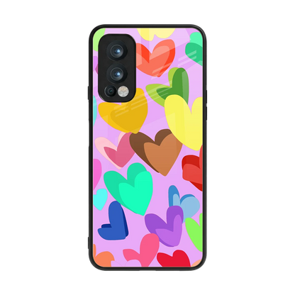 Love Spectrum back phone cover | glass case for oneplus nord 2
