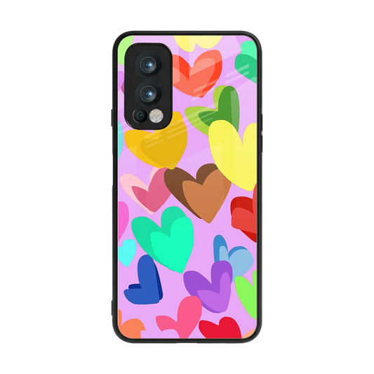 Love Spectrum back phone cover | glass case for oneplus nord 2