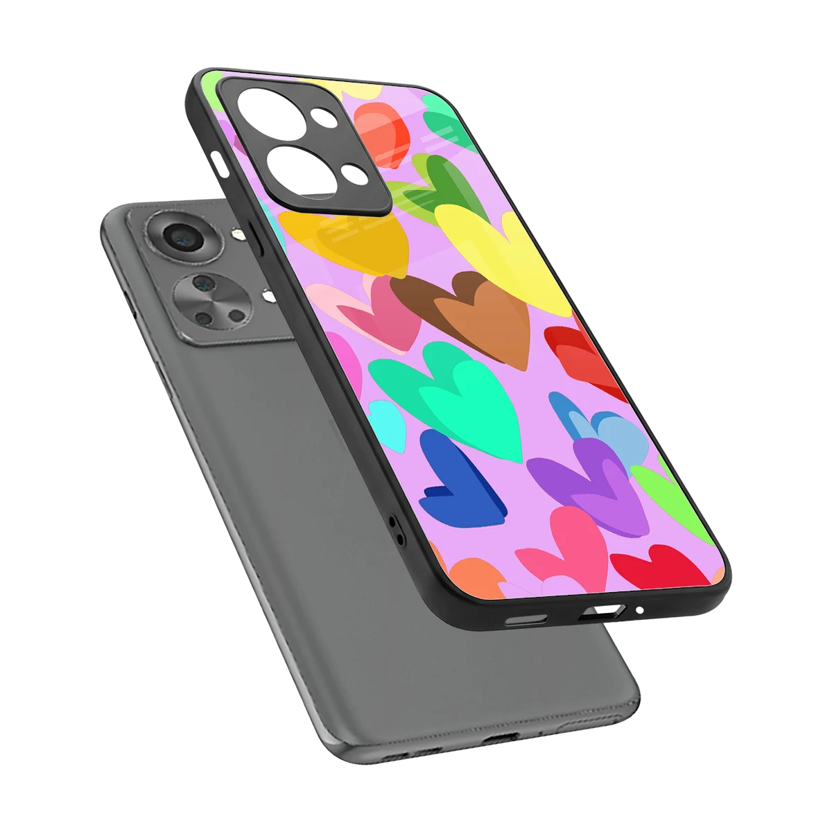Love Spectrum sleek oneplus nord 2t cover with tempered glass back and TPU edges