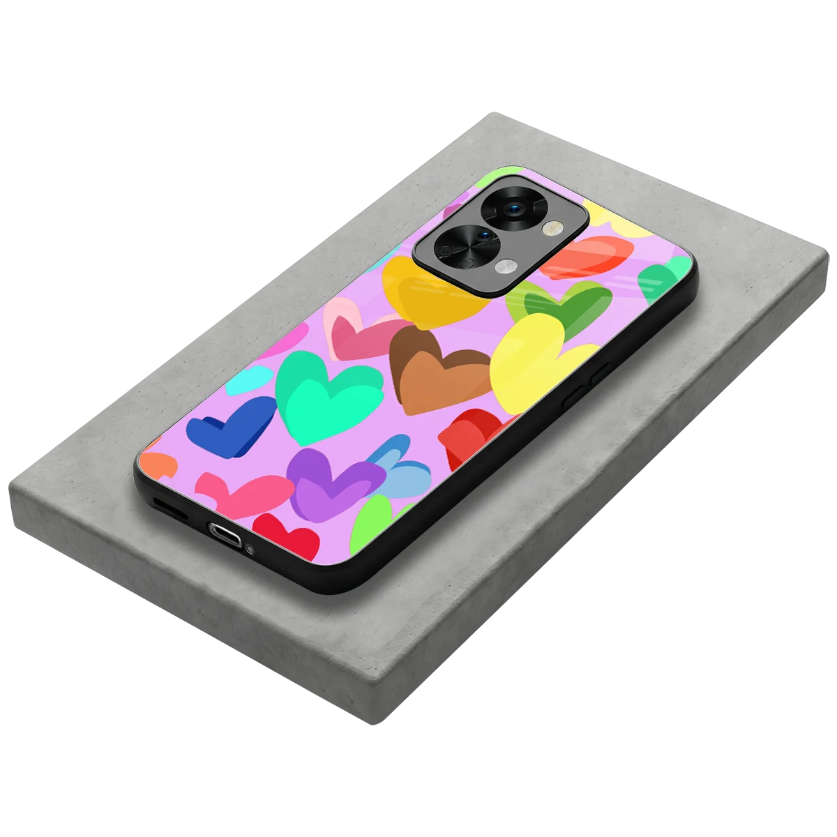 Love Spectrum stylish phone case for oneplus nord 2t | glossy glass and slim fit