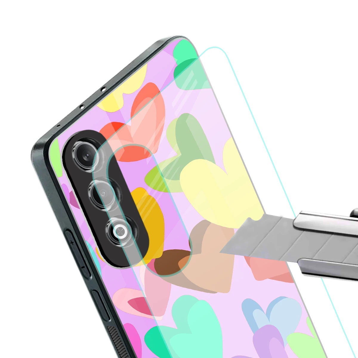 Love Spectrum stylish phone case for oneplus nord ce 4 | glossy glass and slim fit