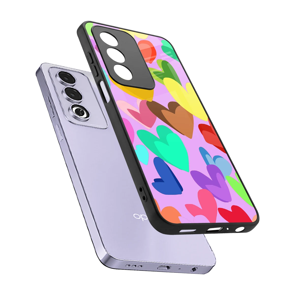 Love Spectrum sleek oppo a3 pro cover with tempered glass back and TPU edges