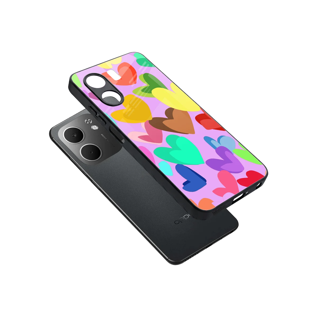 Love Spectrum sleek oppo a5x 5g cover with tempered glass back and TPU edges