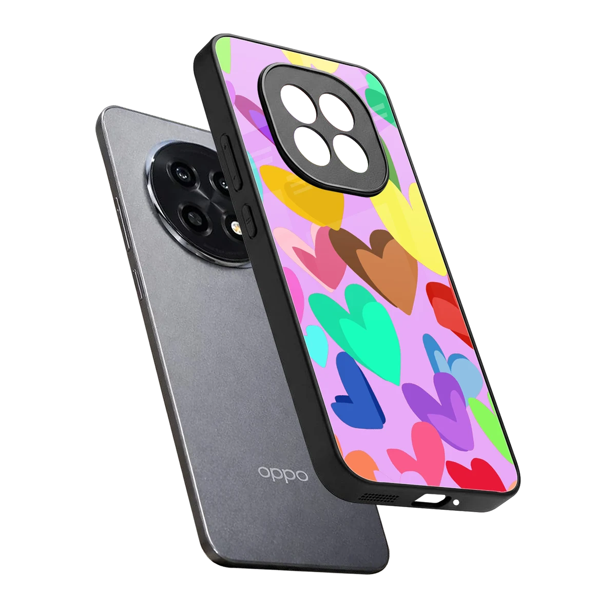 Love Spectrum sleek oppo f29 pro 5g cover with tempered glass back and TPU edges