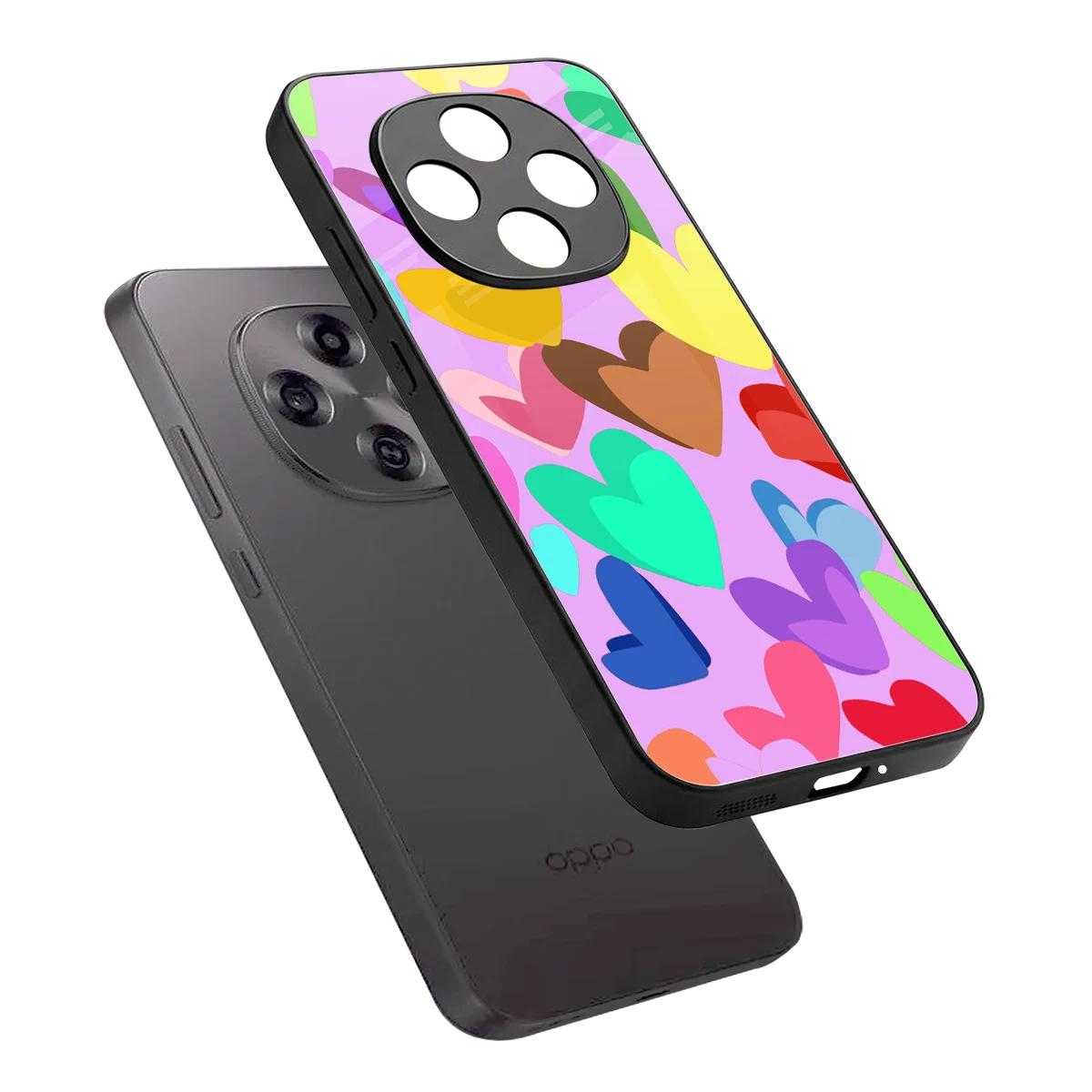 Love Spectrum sleek oppo f31 pro 5g cover with tempered glass back and TPU edges