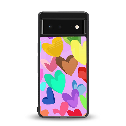 Love Spectrum back phone cover | glass case for google pixel 6a