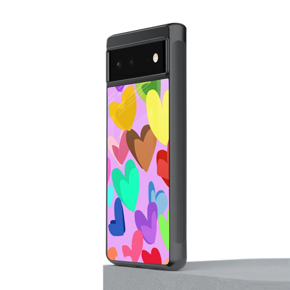 Love Spectrum stylish phone case for google pixel 6a | glossy glass and slim fit