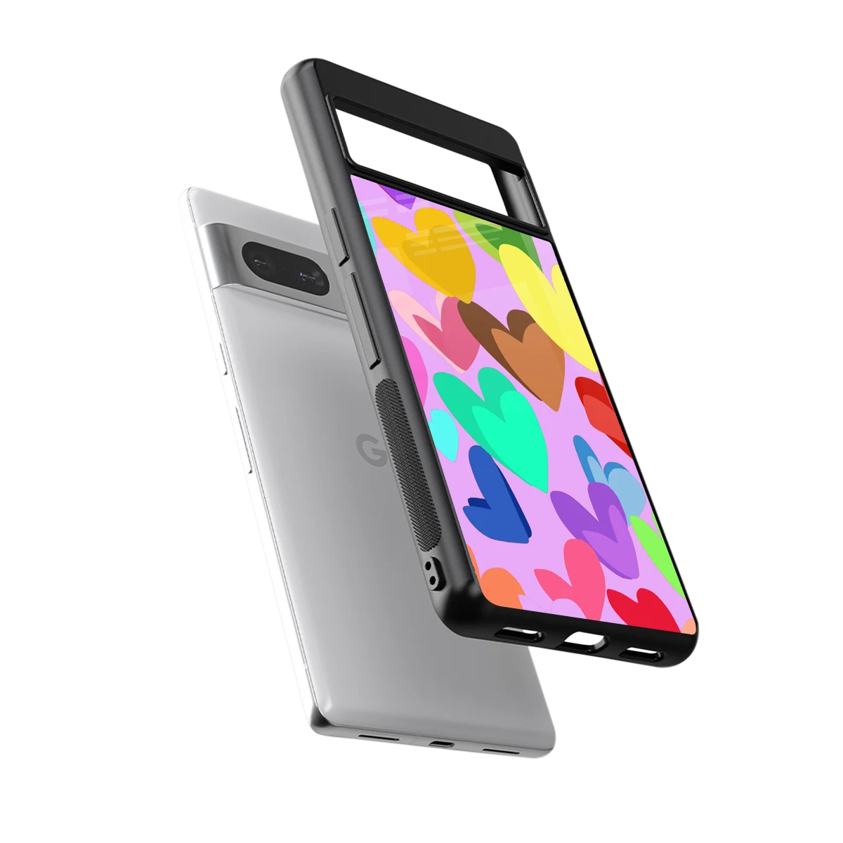 Love Spectrum sleek google pixel 7a cover with tempered glass back and TPU edges