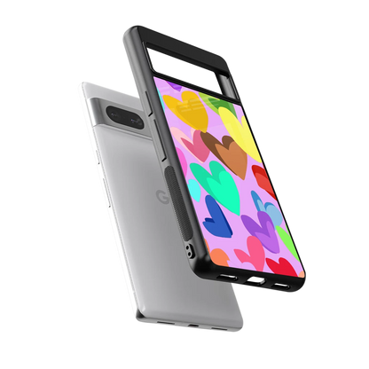 Love Spectrum sleek google pixel 7a cover with tempered glass back and TPU edges