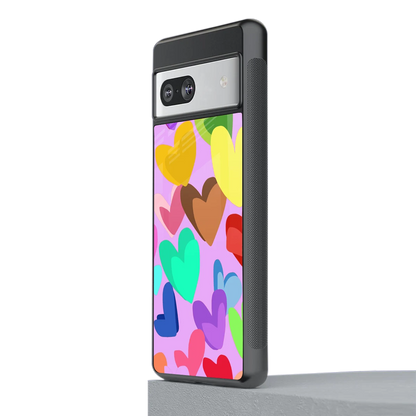 Love Spectrum stylish phone case for google pixel 7a | glossy glass and slim fit