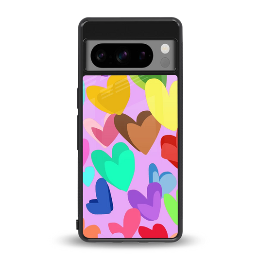 Love Spectrum back phone cover | glass case for google pixel 8 pro