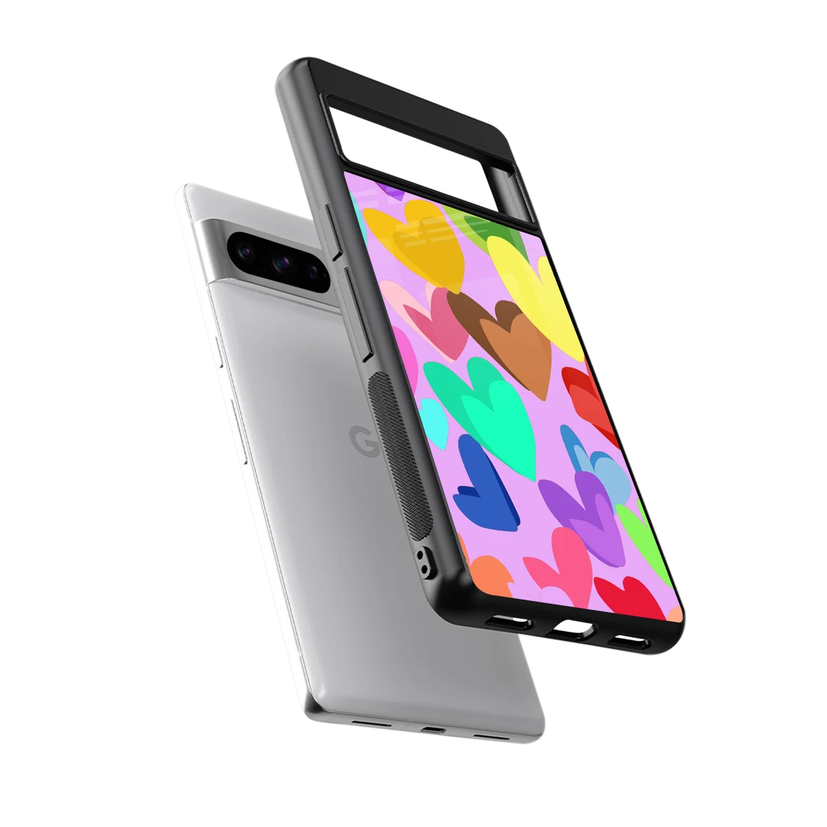 Love Spectrum sleek google pixel 8 pro cover with tempered glass back and TPU edges