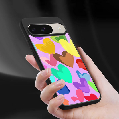 Love Spectrum sleek google pixel 9 cover with tempered glass back and TPU edges