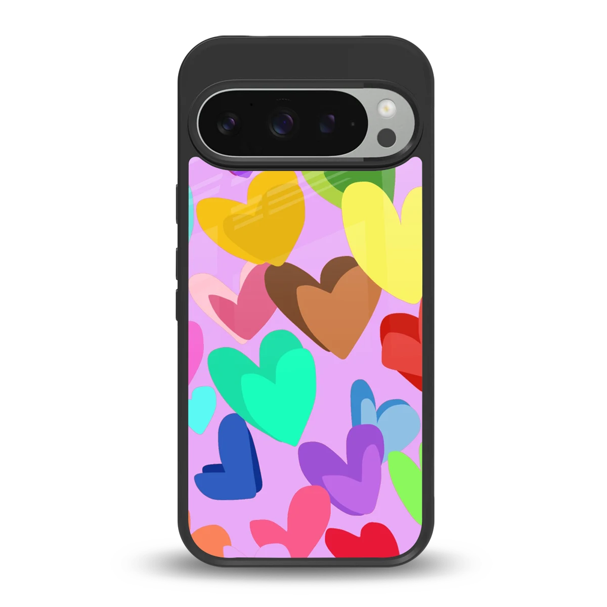 Love Spectrum back phone cover | glass case for google pixel 9 pro xl