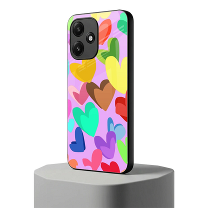 Love Spectrum redmi 12 5g mobile cover | shockproof glass phone case