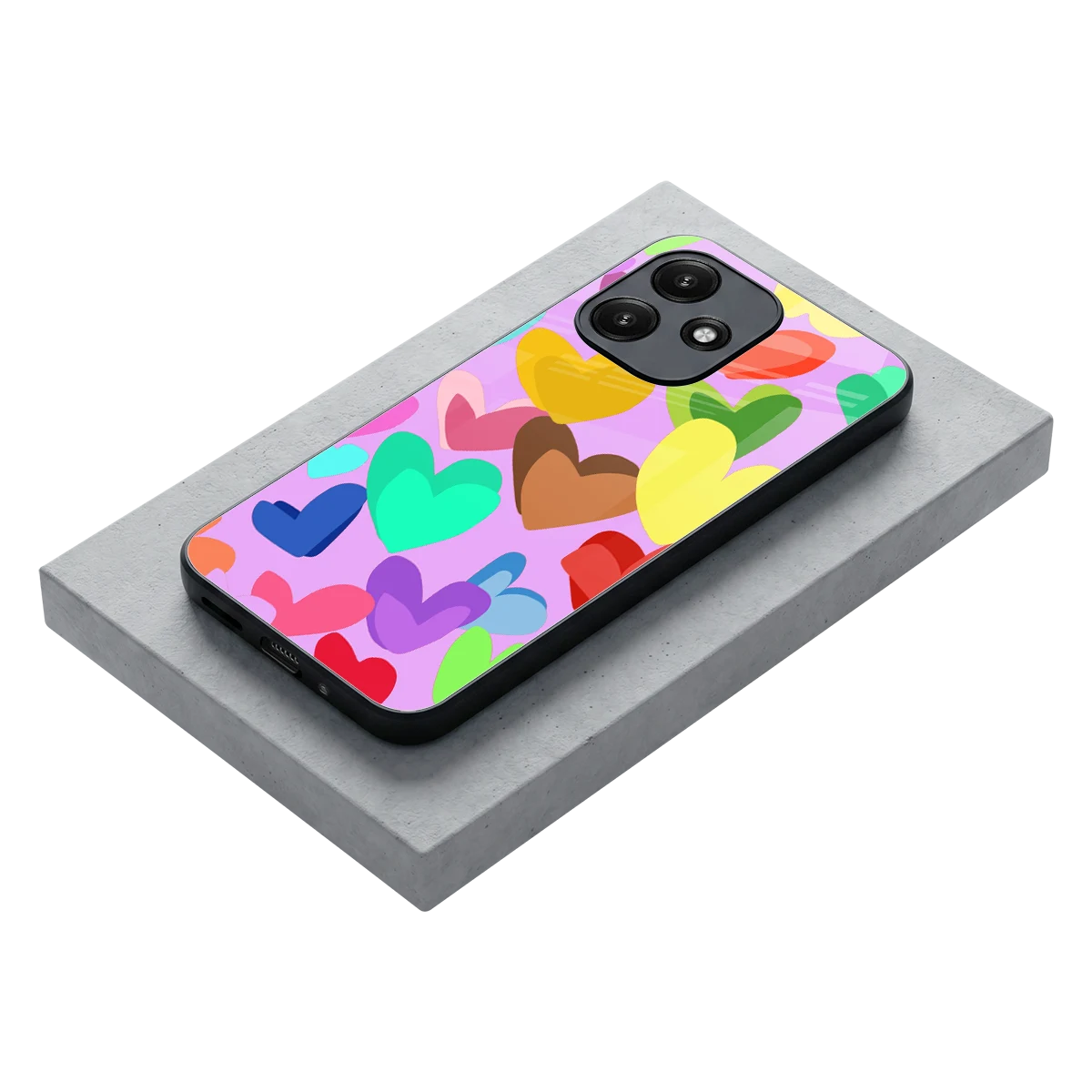Love Spectrum stylish phone case for redmi 12 5g | glossy glass and slim fit