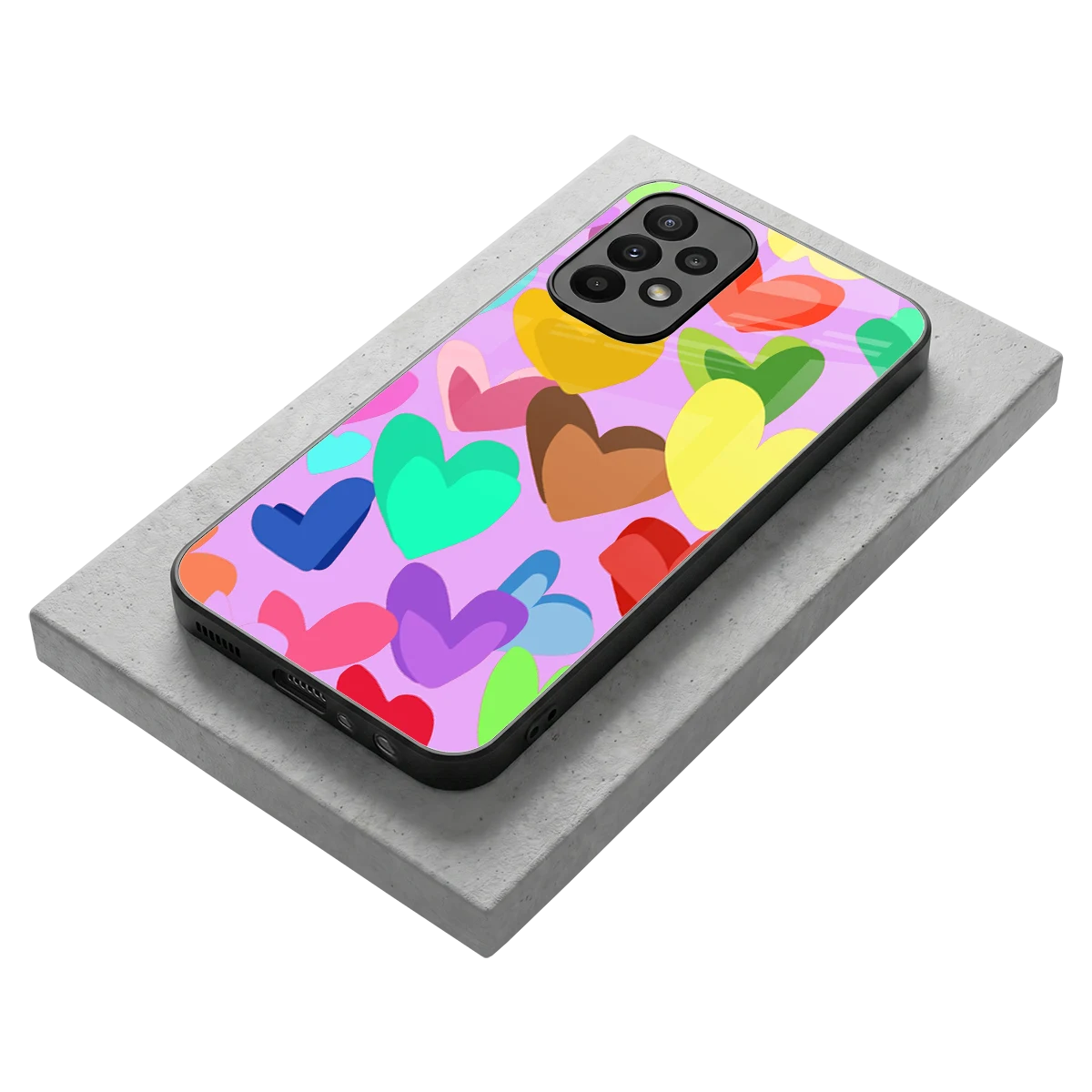 Love Spectrum stylish phone case for samsung galaxy a23 | glossy glass and slim fit