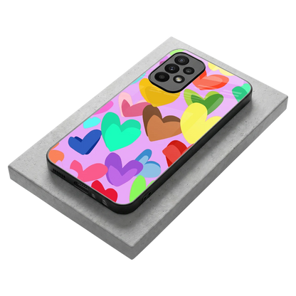 Love Spectrum stylish phone case for samsung galaxy a23 | glossy glass and slim fit