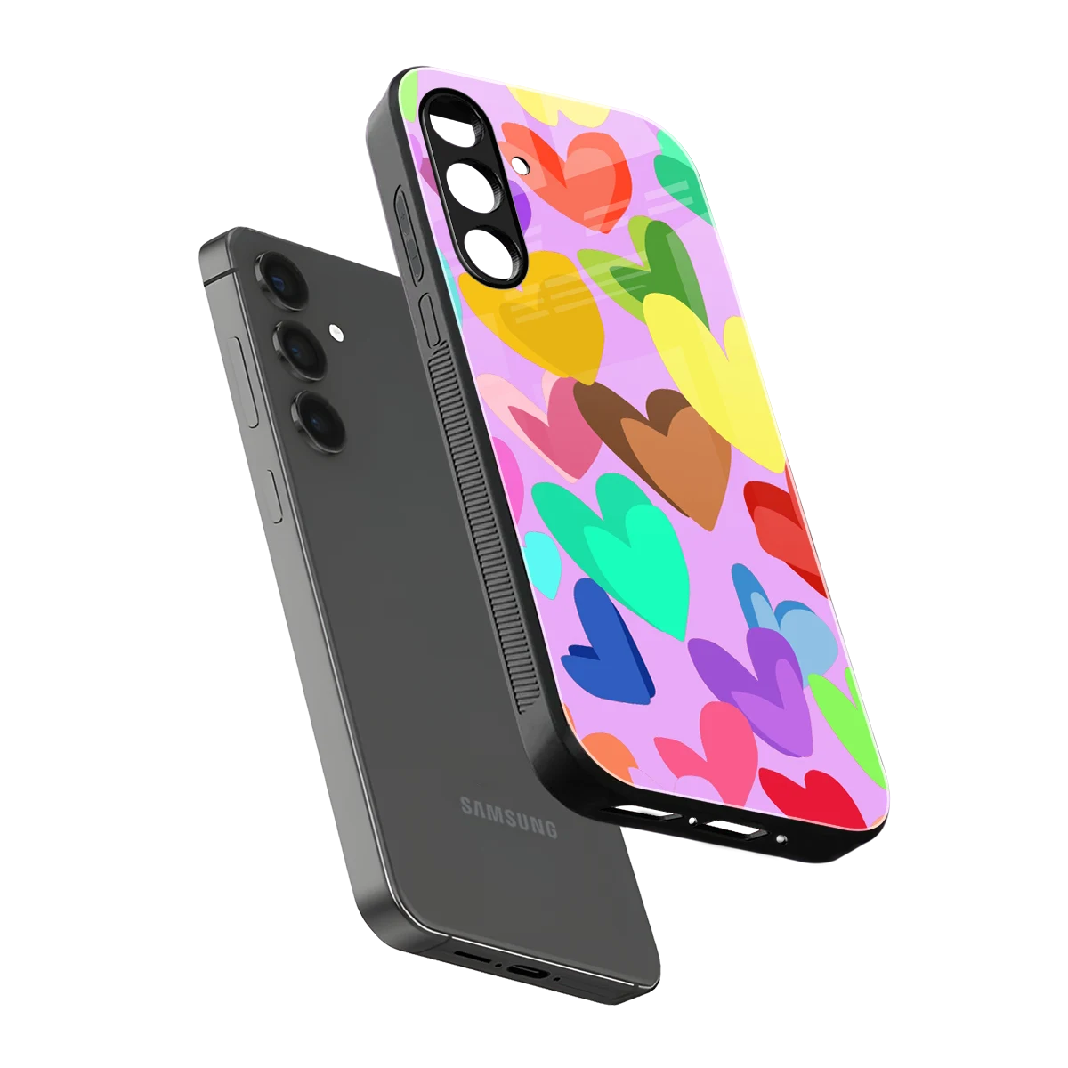 Love Spectrum sleek samsung galaxy a55 5g cover with tempered glass back and TPU edges