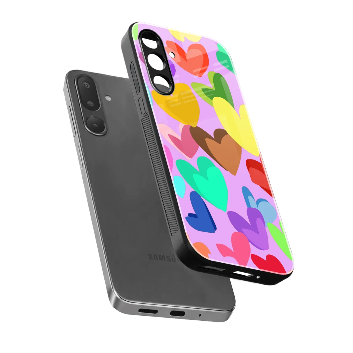 Love Spectrum sleek samsung galaxy m36 5g cover with tempered glass back and TPU edges