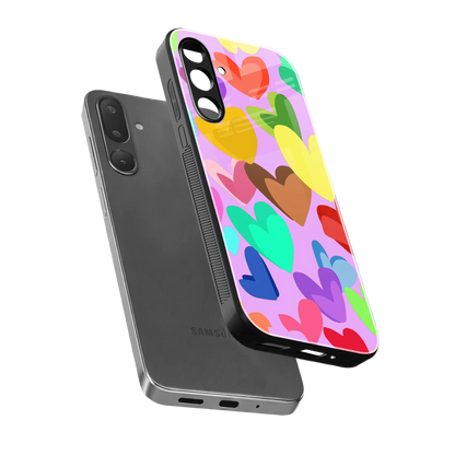 Love Spectrum sleek samsung galaxy m36 5g cover with tempered glass back and TPU edges