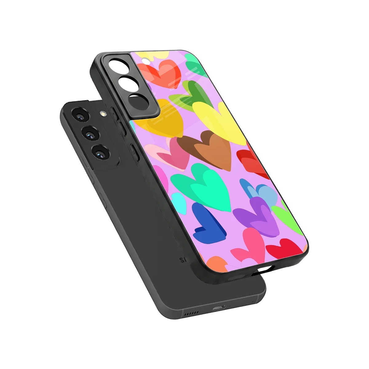 Love Spectrum sleek samsung galaxy s22 cover with tempered glass back and TPU edges