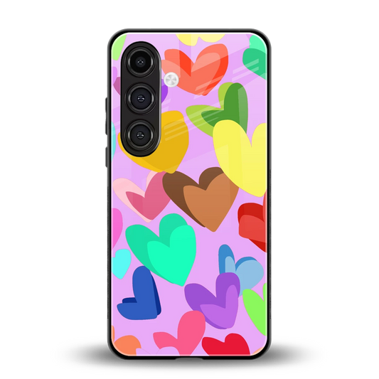 Love Spectrum back phone cover | glass case for samsung galaxy s24 fe