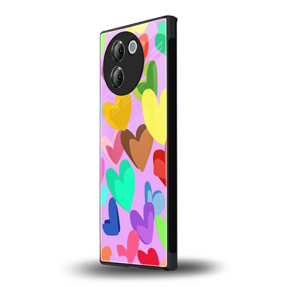 Love Spectrum vivo v30e mobile cover | shockproof glass phone case