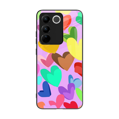 Love Spectrum back phone cover | glass case for vivo v27 5g