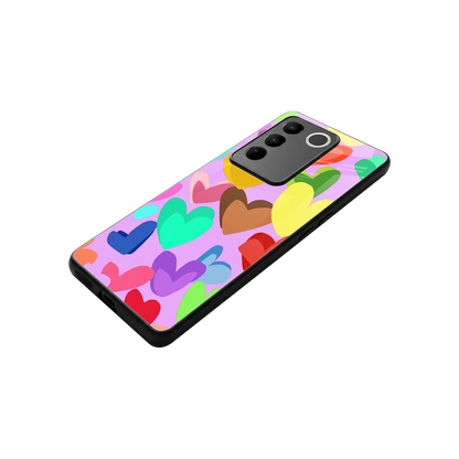 Love Spectrum stylish phone case for vivo v27 5g | glossy glass and slim fit