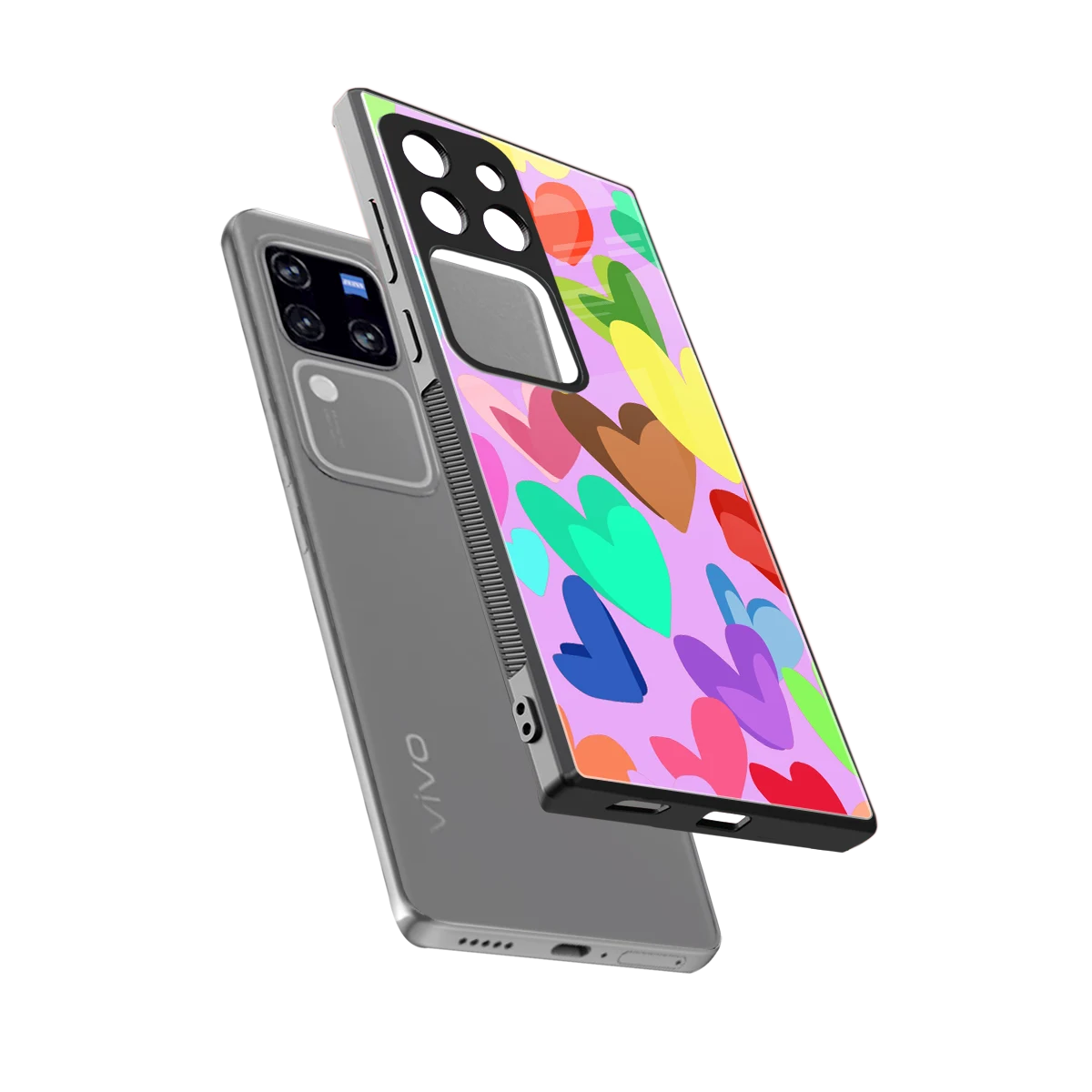Love Spectrum sleekvivo v30 pro cover with tempered glass back and TPU edges