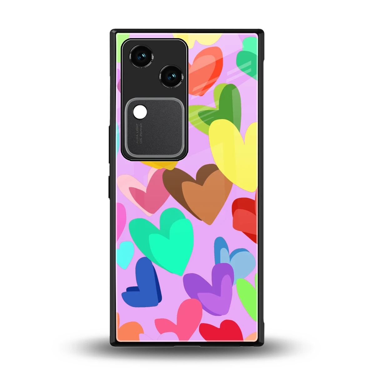 Love Spectrum back phone cover | glass case for vivo v30