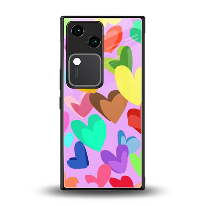 Love Spectrum back phone cover | glass case for vivo v30