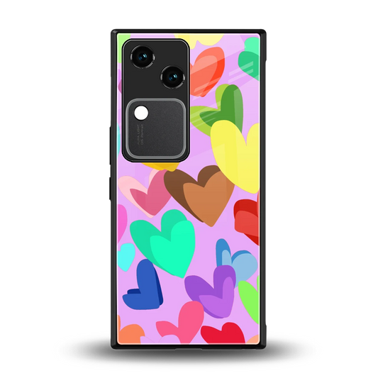 Love Spectrum back phone cover | glass case for vivo v30