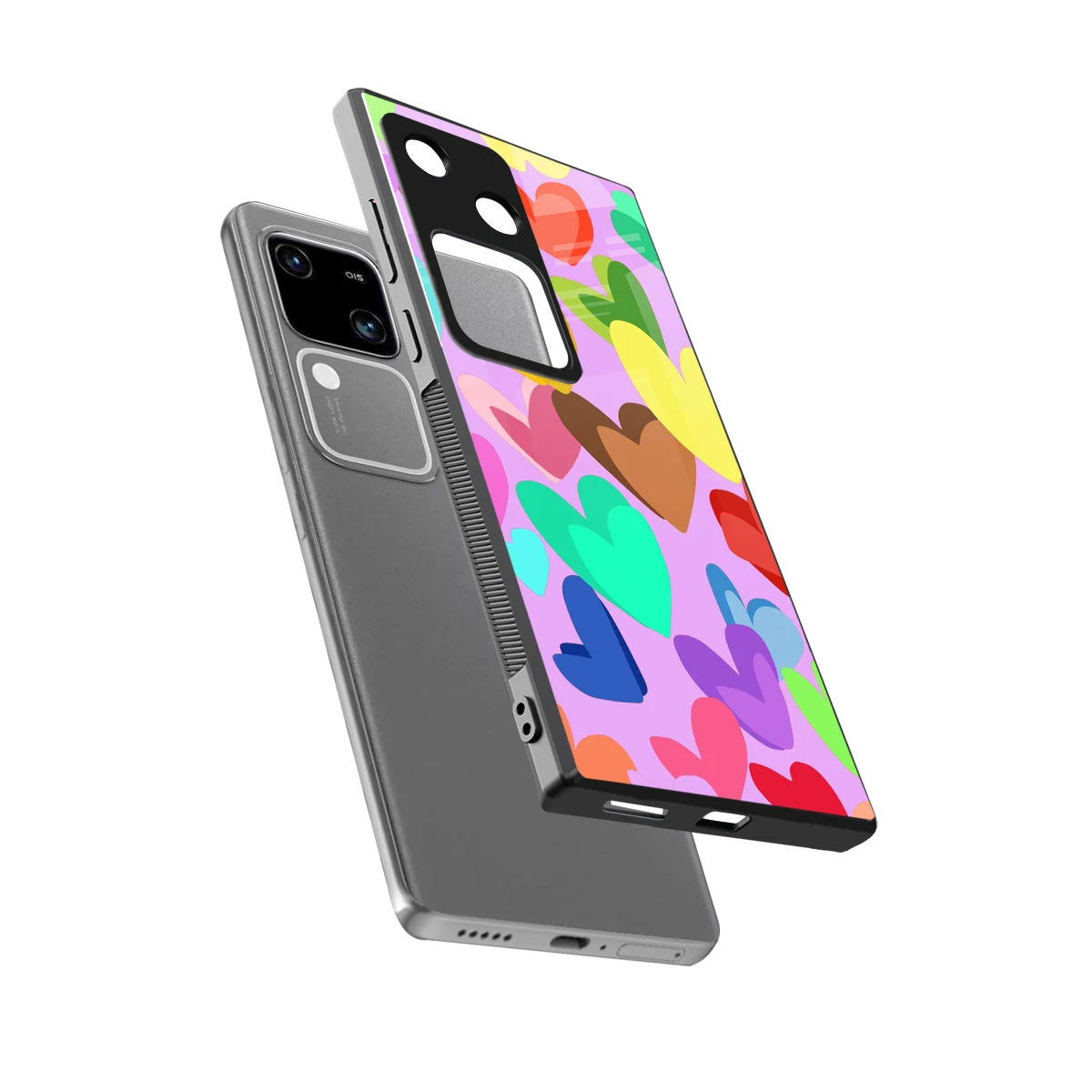 Love Spectrum sleek vivo v30 cover with tempered glass back and TPU edges