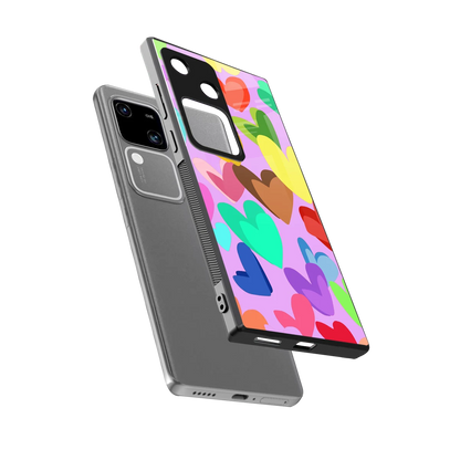 Love Spectrum sleek vivo v30 cover with tempered glass back and TPU edges