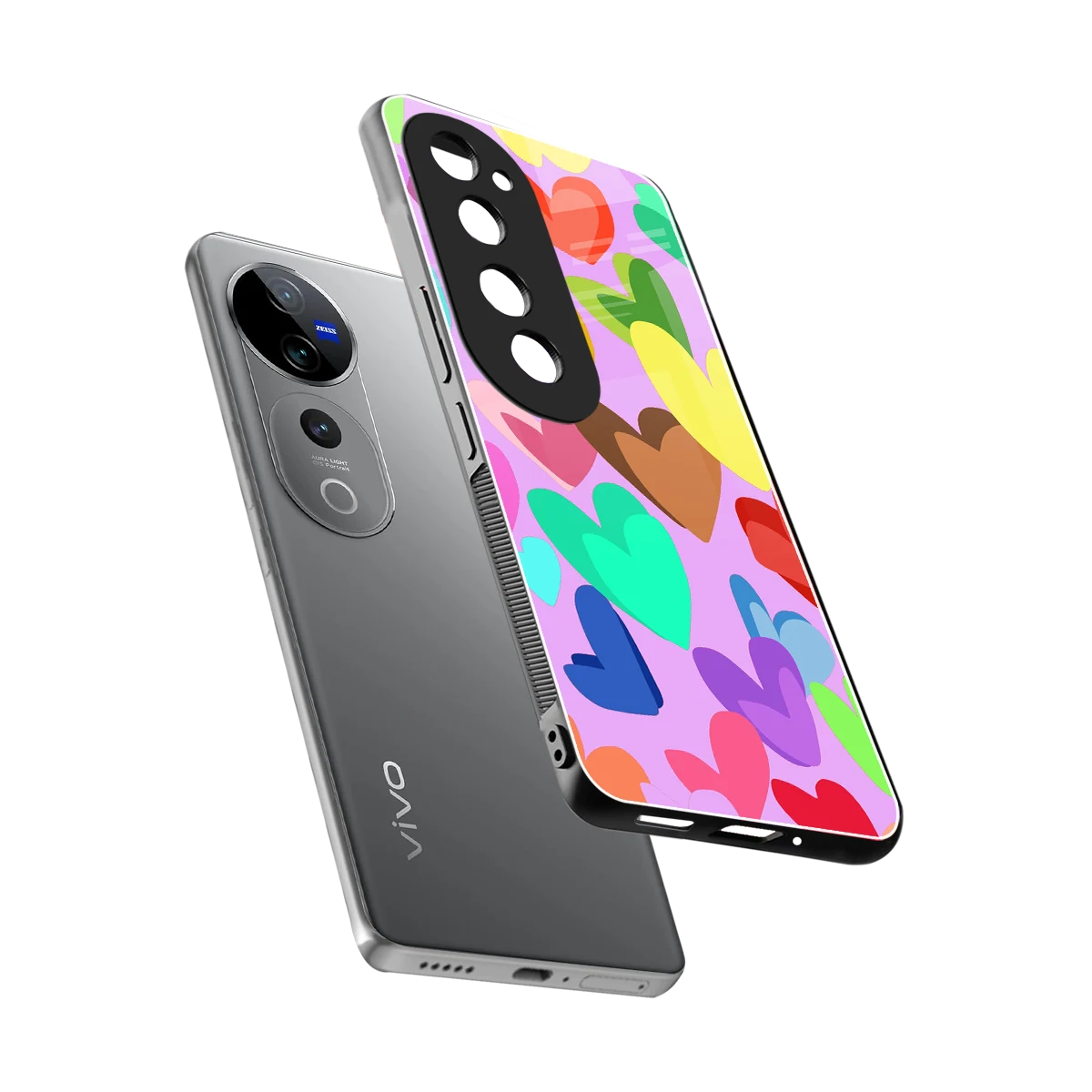 Love Spectrum sleek vivo v40 pro cover with tempered glass back and TPU edges