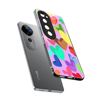 Love Spectrum sleek vivo v40 pro cover with tempered glass back and TPU edges