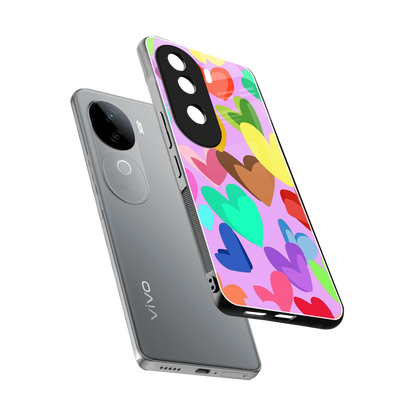 Love Spectrum sleek vivo v40e cover with tempered glass back and TPU edges