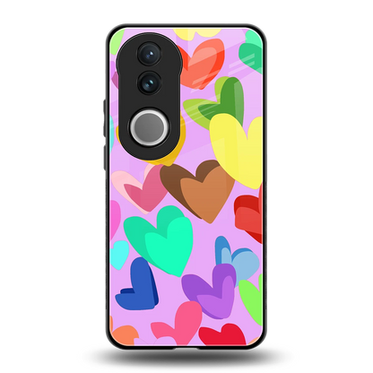 Love Spectrum back phone cover | glass case for vivo v50