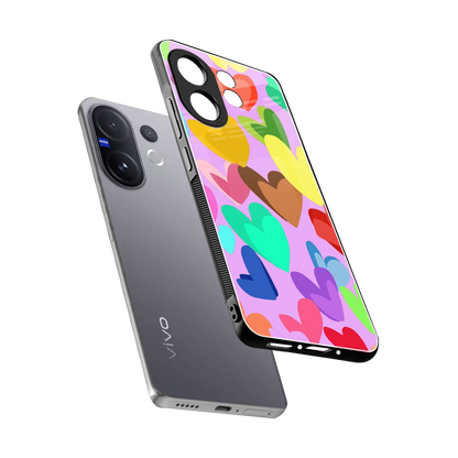 Love Spectrum sleek vivo v60 cover with tempered glass back and TPU edges