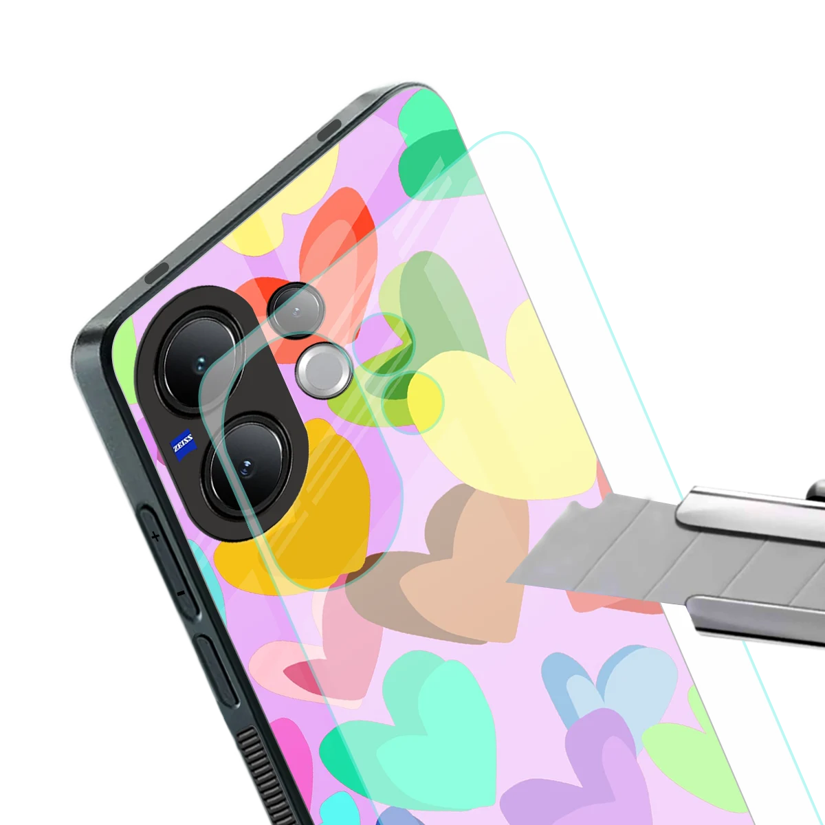 Love Spectrum stylish phone case for vivo v60 | glossy glass and slim fit