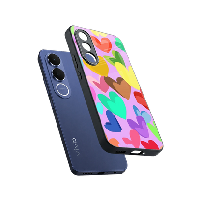 Love Spectrum sleek vivo v70 fe cover with tempered glass back and TPU edges