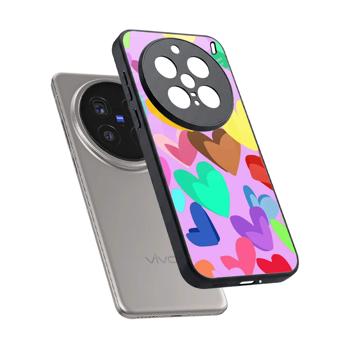 Love Spectrum sleek vivo x200 pro cover with tempered glass back and TPU edges