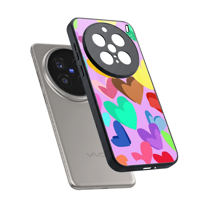 Love Spectrum sleek vivo x200 pro cover with tempered glass back and TPU edges