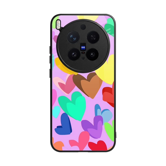 Love Spectrum back phone cover | glass case for vivo x300 pro