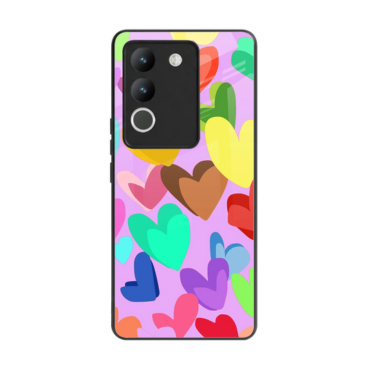 Love Spectrum back phone cover | glass case for vivo y200 5g