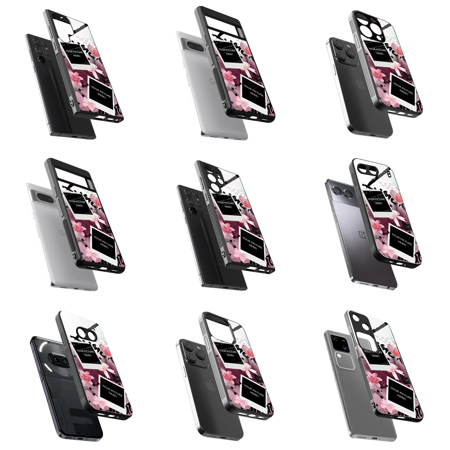 Polaroid Personalised Glass Phone Case